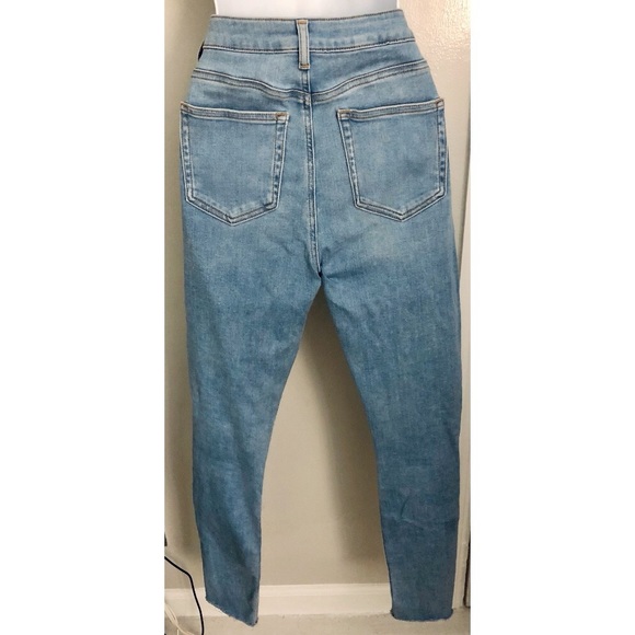 Blue Denim Ripped Knee Skinny Jeans - Picture 3 of 7